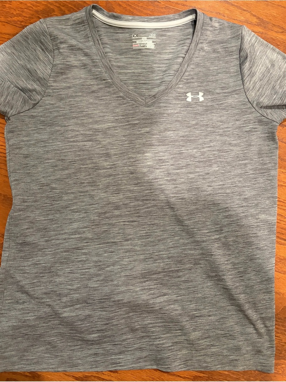Under Armour Women's Heather Gray V-Neck Athletic Tee